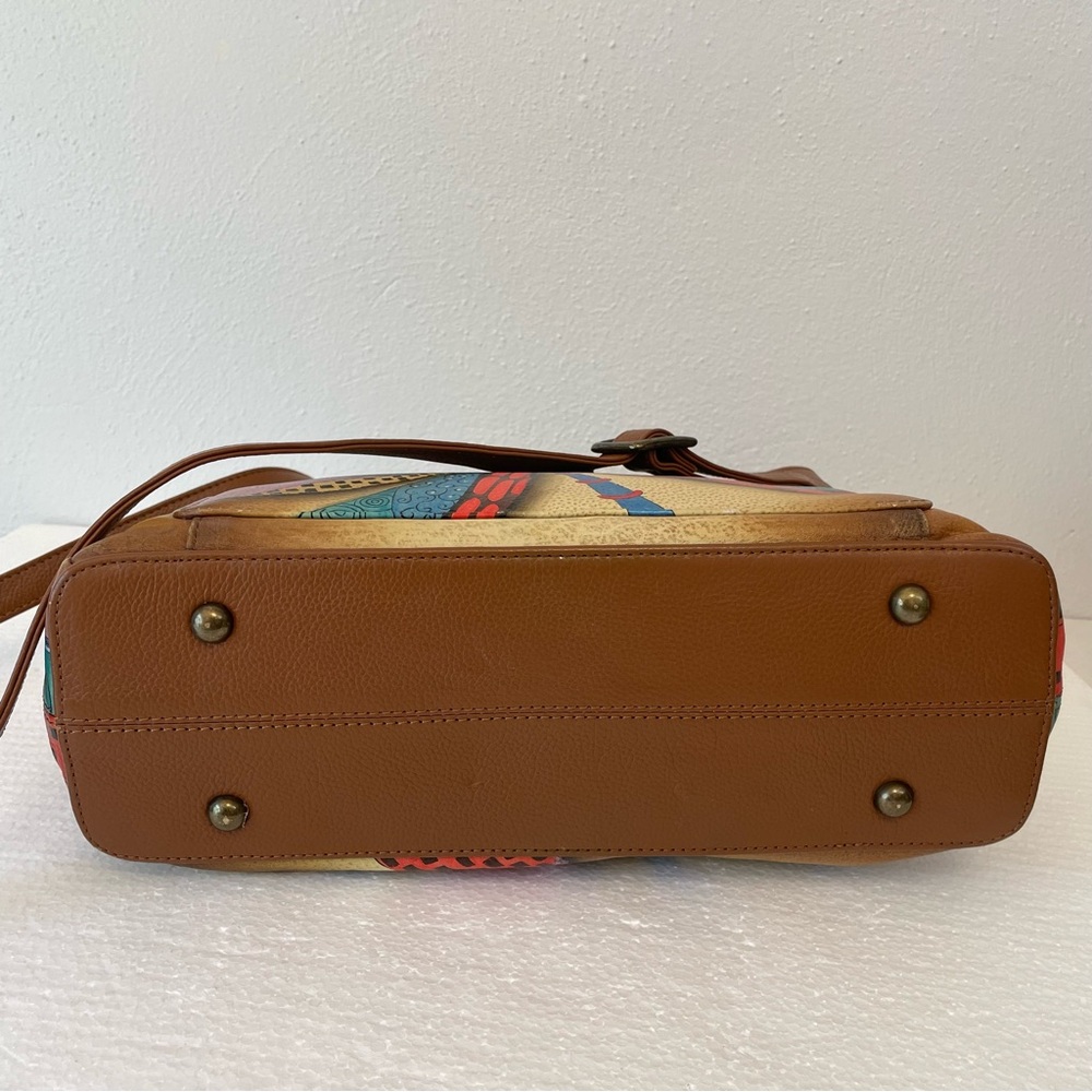 Anuschka Multicolor LARGE Dragonfly Crossbody Bag With Wallet - Picture 8 of 15
